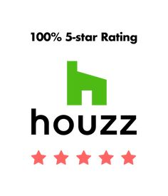 the logo for houzz with five stars in front of it and an image of a