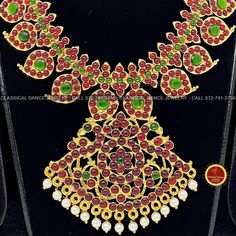 Design by Classical Dance Jewelry® ❥ Colorful And Designer Traditional Temple Kempu Heavy Mangomala Indian Jewelry short haram or necklace for Everyone ❥ Age : 4 and above ❥ You Can wear this set especially for Bharatnatyam And Kuchipudi Dance Performances and in Parties, Engagement, Weddings, Birthdays. ❥ Handmade Indian Item so there is slight variations. ❥❥❥ Set Option ☛ Short Necklace with earrings option ☛ Short Necklace without earrings option ❇️ Imitation Jewelry by nature is little soft Heavy Temple Jewelry Mala For Celebration, Chandbali Temple Necklace For Puja, Temple Jewelry Style Mala With Cutdana For Celebration, Festive Temple Jewelry Mala For Celebrations, Temple Jewelry Bridal Necklace For Diwali Puja, Temple Jewelry Chandbalis For Puja, Bollywood Chandbali Temple Necklace For Puja, Temple Jewelry Chandbalis For Celebration, Chandbali Temple Necklace For Festivals