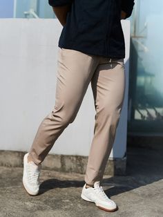 This is Aha Moment!



These men's chino pants versatile slacks are thoughtfully designed with features to keep you comfortable, secure and stylish all day long. Moisture-wicking, wrinkle-resistant fabric provides a great fit and shape retention. Convenient pockets securely hold your must-haves, while contrast pocket linings and decorative buttons add visual interest. The contoured waistband, 4-way stretch and reinforced construction ensure exceptional comfort and durability you can rely on. Casual Business Bottoms With Side Pockets, Casual Ankle-length Business Work Pants, Casual Business Chinos With Tapered Leg, Casual Chinos With 4-way Stretch For Work, Beige Relaxed Fit Dress Pants, Casual Beige Bottoms For Business, Beige Casual Bottoms For Business, Everyday Stretches, Aha Moment