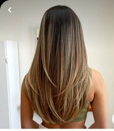 Long Hair Blended Layers, Long U Shaped Haircut, Mid Back Haircut, Rounded Haircut Long, Hair With Light Layers, Hipster Haircut Women, Haircuts From The Back, Light Layers Haircut Long, V Cut Hair With Layers Medium