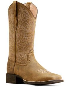 Ariat Women's Round Up Remuda Western Boots - Broad Square Toe Girl Boots, Wedding Boots, Western Boot, Round Up, Work Shirts, Sweater And Shorts, Casual Boots, Work Boots, Western Boots