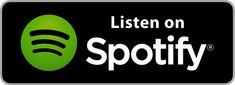 the spotify logo is shown on a black and green sign that says listen on spoty