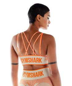 Gymshark Wtflex Linear Seamless Sports Bra - Pebble Grey/Orange/Coconut White | Gymshark Orange Gym, Dumbell Workout, Feminine Wardrobe, Gym Workout Outfits, Gym Clothes Women, Jacquard Design, Pebble Grey, Body Curves, Seamless Sports Bra