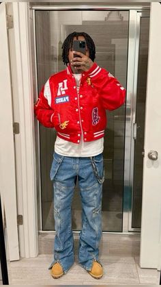 Trap Outfit Men, Varsity Jacket Outfit Mens, Hype Clothing Boys, Hype Outfits, Joker Wallpaper, Varsity Jacket Outfit, Outfit School, Men's Streetwear