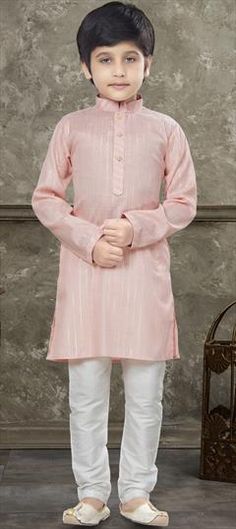 Pink and Majenta color Boys Kurta Pyjama in Cotton fabric with Resham, Thread work Pink Long Sleeve Traditional Cotton Wear, Pink Long Sleeve Cotton Traditional Wear, Boys Kurta, Thread Work, Wear Pink, Party Wear, Thread, Pajamas, Cotton Fabric