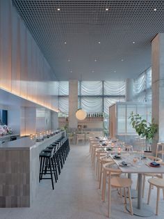 Fujianese restaurant blends traditional Chinese elements with contemporary aesthetics Studio Plan, High Curtains, Lighting Control System, Open Architecture, Ceiling Grid, Architectural Studio, Chinese Element, Polycarbonate Panels, Grey Brick