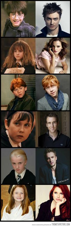 the many faces of harry potter and hermione's hogwarts characters