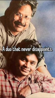 two men are posing for a picture with the caption'a duo that never disapports '