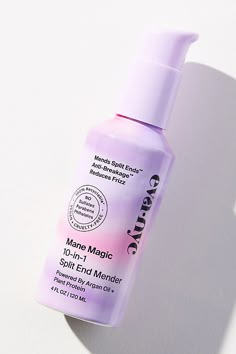 Eva NYC Mane Magic 10-in-1 Split End Mender instantly repairs split ends for shiny, healthy-looking hair. \u200bJust one application leaves your hair looking freshly cut, so you can go longer between trims. How to Use: Use on damp or dry hair. Apply a small amount to mid lengths and ends, prior to styling.\u200b Eva Nyc Split End Mender, Aesthetic Hair Products, Selfcare Wishlist, Hair Products For Straight Hair, Hair Products Aesthetic, Split End Mender, Mane Magic, Amazon Hair, Hair Growth Products