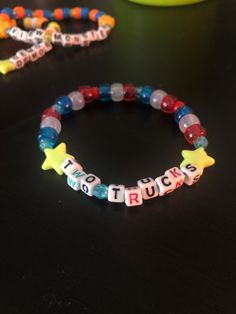 Lemon Demon Bracelet, Kandi Singles Ideas Emo, Kandi Bracelets Ideas Words, Kandi Bracelets Matching, Kandi Ideas Singles, Matching Kandi Bracelets, Kandi Bracelets Ideas, Kandi Singles Ideas, Scene Bracelets