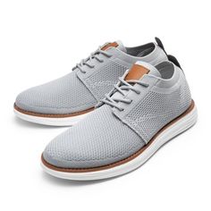 BURUDANI Men Mesh Lace-up Sneakers Oxfords, the perfect blend of casual style and all-day comfort. These shoes feature a breathable mesh upper, keeping your feet cool and comfortable during any activity. The lace-up design ensures a secure, customizable fit, while the lightweight construction provides easy movement. With a cushioned insole for added comfort and a durable, non-slip outsole for stability, these sneakers are ideal for daily wear, walking, or casual outings. Whether paired with jean Casual Work Shoes, Mens Slip On Loafers, Knit Shoes, Casual Stylish, Black Running Shoes, Low Sneakers, Work Shoes, Work Casual, Mens Casual Shoes