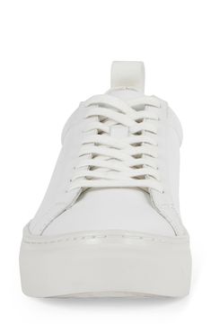 A platform sole kicks up the modern appeal of this fresh and sporty lace-up sneaker. 1 1/2" platform Leather upper and lining/rubber sole Imported Modern Lace-up Platform Sneakers With White Sole, Modern Sneakers With Lug Sole For Spring, Modern Lug Sole Sneakers For Spring, Everyday Lace-up Platform Sneakers With White Sole, Modern Lace-up Platform Sneakers For Everyday, Modern Everyday Platform Sneakers With Perforated Toe Box, Modern Platform Sneakers With Perforated Toe Box, Modern Low-top Platform Sneakers For Everyday, Modern Everyday Low-top Platform Sneakers