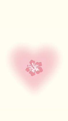 a pink flower on a white background in the shape of a heart with two petals