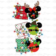 mickey mouse christmas svg cut file