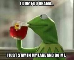 kermie the frog drinking tea and saying it started with a wednesday