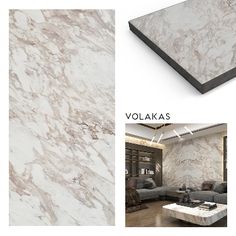 an image of marble tiles in different colors and sizes, with the words volka's above it