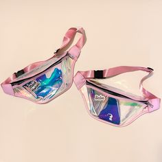 These retro-inspired fanny packs are perfect for a night out with your bridal party! An opaque, chrome like finish make these both cute and functional. Keep your phone and other personal belongings close as you dance the night away, spend the day exploring, and so much more! Take it a step further and purchase one of our enamel pins (sold separately)--fill with goodies and give them as bridesmaid proposal gifts! Trendy Iridescent Party Bag, Cute Ways To Propose, Ways To Propose, Bridal Boxes, Wedding Day Photos, Personal Belongings, Bridesmaid Proposal Gifts, Proposal Gifts, Bachelorette Parties