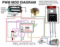 the wiring diagram shows how to wire up an invertible switch and other electronic components