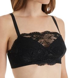 When you want the look of a camisole without the bulk, this wireless cami bra is the answer. Designed for the plus-size as well as the average-size woman, this lace-trimmed beauty looks great peeking out from beneath blouses and tops, and can make any outfit office-appropriate. Multi-part, wireless cups have a beautiful lace overlay on very light foam padding for no nipple show-through. Elastic underband provides excellent support. Wide inner center panel is great for wide-spaced breasts. Elasti Breast Size Chart, Breast Sizes Chart, Lace Cami Bra, Average Size Women, Low Back Bra, Low Cut Blouses, Cami Bra, Backless Bra, Womens Cami