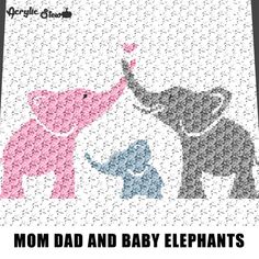 an elephant and baby elephant with the words mom and baby elephants