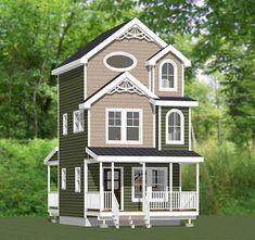 16x16 Tiny House, Tiny House 2 Bedroom, Tiny House Floor Plans, Porch Steps, A Frame Cabin, Floor Ceiling, Diy Shed, Garage Plans, Building A Shed