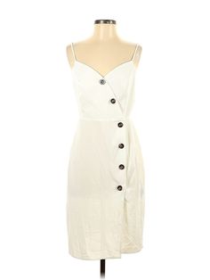 Timing Casual Dress Size: Small Ivory Dresses - used. 100% POLYESTER, Slip dress, Square, Knee Length, Sleeveless | Timing Casual Dress - Slip dress: Ivory Dresses - Used - Size Small Off White Sleeveless Dress For Day Out, Cream Sleeveless Midi Dress For Brunch, Cream Sleeveless Sundress Midi, Cream Sleeveless Sundress Midi Dress, Off White Sleeveless Midi Dress For Day Out, Beige Sleeveless Midi Dress For Daytime, Off White Sleeveless Sundress Midi Dress, Off White Sleeveless Midi Dress For Vacation, Off-white Sleeveless Midi Dress For Vacation