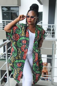 Ankara Boubou, Kimono Ankara, Fits For Winter, Ankara Kimono, Boxy Crop Top, Tie Dye Fashion, Fits For Summer, Printed Tunic Tops