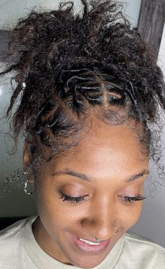 Down Locs Hairstyles For Women, Loc Barrel Ponytail, Loc Barrel Twist Ponytail, Cool Loc Styles, Barrel Twist Natural Hair, Dreadlock Updo Hairstyles Black Women, Hairstyle For Dreads, Half Barrel Twist Locs, Retwist Locs Style Short