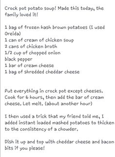 the recipe for chicken broth is shown in black and white, with text on it