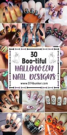 Simple Gel Halloween Nails, Almond Nails For Halloween, October Short Nail Designs, Fall Nail Designs Simple Short, Simple Halloween Nail Designs Acrylic, Fall Nail Designs Halloween, Halloween Nails Neutral, Simple Spooky Nails Short, Halloween Accent Nails