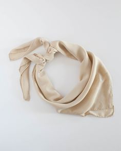 A life essential for you to take anywhere, each scarf is made from 100% washable-silk, has a hand-rolled, and hand-sewn edge. Meant to be lived-in, worn, and washed, our hand-dyed heirloom scarves have a bit of magic in their making. The Classic Washable Silk Scarf is our larger size scarf: 33 inches x 33 inches. The silk is soft in hand and light in weight, an elegant bandana. With endless ways to wear it—on your shoulders, around your neck, or over your hair on a summer day—you'll never run ou Chic Cream Silk Scarf For Spring, Spring Silk Cream Scarves, Classic Silk Scarf Neckwear, Chic Beige Silk Scarf, Chic Cream Silk Scarf For Summer, Beige Silk Scarf For Summer, Silk Bandana For Summer, Chic Silk Scarf For Summer, Elegant Silk Headscarf For Summer