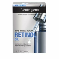 Neutrogena Rapid Wrinkle Repair Retinol Oil Facial Serum, 1.0 fl. Oz (Packaging may vary) DESCRIPTION: Minimize the look of the signs of skin aging with Neutrogena Rapid Wrinkle Repair Retinol Antiwrinkle Oil Serum. This concentrated retinol facial treatment features a powerful formula that deeply penetrates within skin's surface & nourishes dry skin for younger-looking skin in just one week. Part of a recommended Rapid Wrinkle Repair anti-wrinkle daily skincare regimen, the retinol facial o Neutrogena Rapid Wrinkle Repair, Retinol Oil, Flaking Skin, Wrinkle Repair, Extra Dry Skin, Fine Wrinkles, Anti Aging Oils, Retinol Serum, Deep Wrinkles