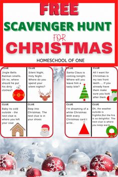 the free scavenger hunt for christmas