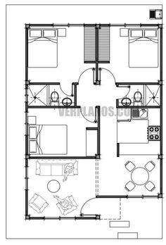 the floor plan for a two bedroom apartment with an attached kitchen and living room area