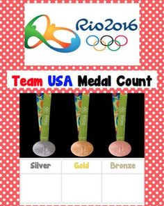 three medals are shown with the team usa medal count