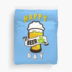 happy beer day duvet cover