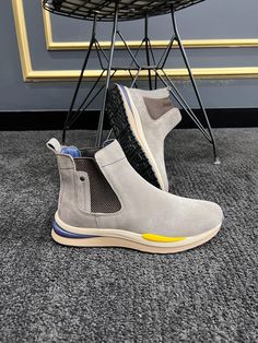 Shoes sole: Eva Rubber Inner Lining: Calf Skin Lining Shoes Material: Leather Available Size: 39-40-41-42-43-44 Beige Chelsea Boots, Beige Suede Boots, Black Monks, Pants Gift, Modern Men, Social Event, Suede Chelsea Boots, Shoes Outfit, Summer 22