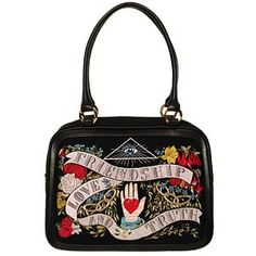 John Derian for Lulu Guinness. My all-time favorite handbag. Might to have retire it this year. Embellished Handbags, Bedknobs And Broomsticks, Art Bags, John Derian, Bag Obsession, Favorite Handbags