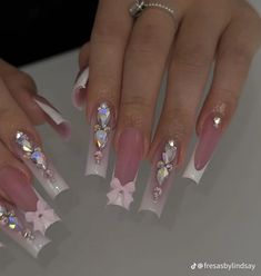 Pink Bling Nails, Poppin Nails, Fye Nails, Punk Nails, Goth Nails, Grunge Nails