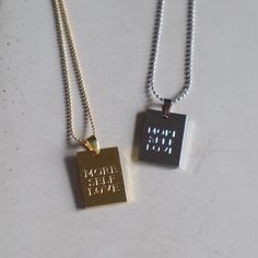 Discover our More Self Love pendant necklace - an inspiring message in the form of stylish jewelry. Available in the elegant colors gold and silver, it is made of high-quality stainless steel. Embrace self-love and style with this statement-making accessory. More Self Love, Inspiring Message, Love Pendant, Elegant Colors, Inspirational Message, Love Necklace, Stylish Jewelry, Necklace Gold, Gold And Silver