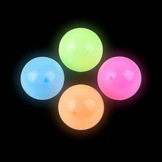 "Sticky Glow In The Dark Orbs" is a fun and tactile toy that offers sensory engagement and entertainment for users. The sticky and stretchy nature of the orbs makes them enjoyable to squeeze, pull, and manipulate, contributing to hand motor skill development and sensory exploration. Here are the key details: Product Name: Sticky Glow In The Dark Orbs Pack Quantity: 24 per pack Size: Each sticky orb is approximately 1 1/2 inches in diameter. Features: The orbs are glow in the dark, meaning they c Novelty Store, To Have And To Hold, Carnival Prizes, Puzzles Gifts, Novelty Toys, Gifts Under 10, Light Show, Display Boxes, Creative Play