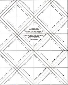 the square pattern is shown in black and white, with lines drawn across each side