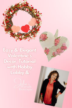 Valentine's Day is just around the corner! Are you looking for some new Valentine's decor or gift ideas for that special someone? Click on the link to go to Julie's blog on her webpage for step by step instructions to create these 2 unique and beautiful projects. You can also find the link to her youtube channel here as well for lots of wonderful projects to add to your craft creations.
#hobbylobby #julie'swreathboutique #youtubetutorial #valentinesday #valentinesdecor #easydiy Etsy Wreaths, Wreaths For Sale, Winter Wreaths, Valentines Decor, Spring Decorating, Spring Wreaths, Wreath Tutorial