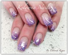 Purple Glitter French Tip Nails, In Fashion Outfits, Purple Glitter Nails, Nails Purple, Purple Nail Designs, Short Acrylic Nails Designs, Nail Designs Glitter