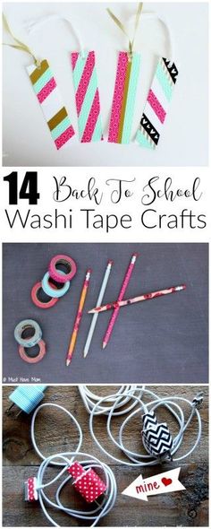 some crafts that are made with washi tape