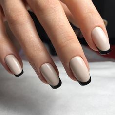 Gothic Nails, Get Nails, Chic Nails, Short Acrylic Nails, Nail Polishes, Gorgeous Nails, French Manicure, Acrylic Nail Designs, Nail Manicure