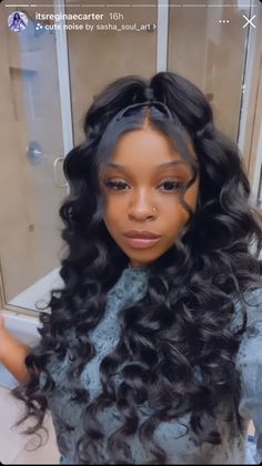 18th Birthday Party Hairstyles, Long Black Straight Hairstyles, Hairstyles For 18th Birthday Party Ideas, Prom Hairstyles Half Up Half Down Black Women, Hairstyles For Black Women Updo Half Up, Hairstyles For Sweet 16 Black, Birthday Hair Ideas Hairstyles Half Up, Hair Styles For 18th Birthday, Hair Styles For 13th Birthday