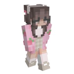 Cute Pink Minecraft Skins, Brunette Minecraft Skin, Minecraft Coquette Skin, Sanrio Minecraft Skin, Minecraft Skins Female Template Y2k, Minecraft Girl Skins Layout, Mc Skins Girl, Cute Minecraft Skins Aesthetic