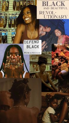 the collage shows black women and beauty