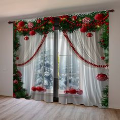 a window decorated with christmas decorations and candy canes